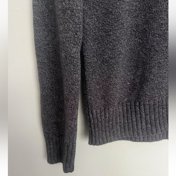 American Eagle Outfitters  Men's Seriously Soft Dark Gray 1/4 Zip Sweater Small - Picture 3 of 4